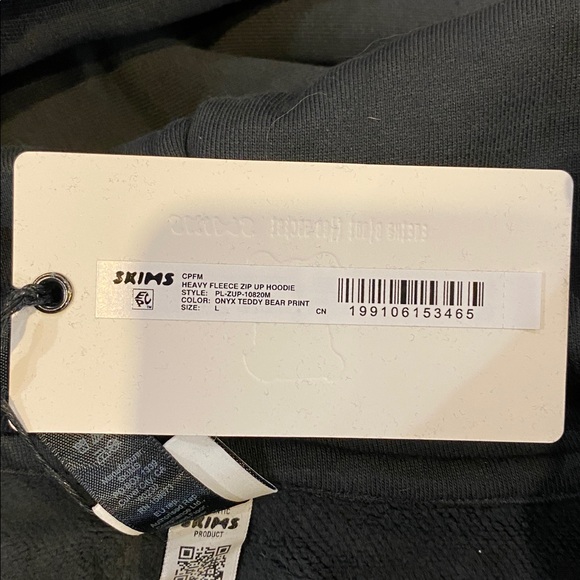 NWT Cactus Plant Flea Market Skims Collab Size Large black teddy bear hoodie - Picture 10 of 10